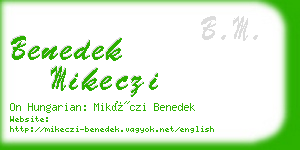 benedek mikeczi business card